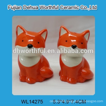 High quality ceramic Fox Salt And Pepper Shaker